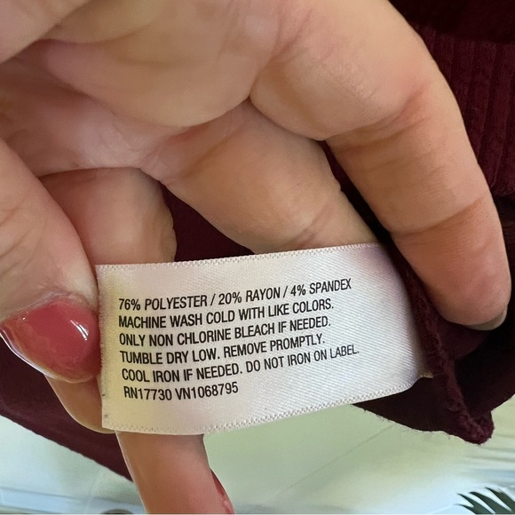 a new day Burgundy Long Sleeve Shirt - Picture 3 of 4